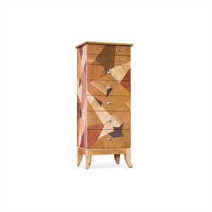 Arvind <b>Chest</b> of Drawers Solid Mindi Wood Veneer <b>Storage</b> Cabinet Modern Design Living Room Bedroom Home Hotel Furniture - Product Image 1