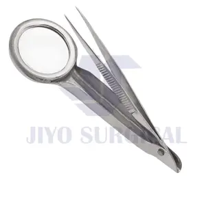 CE ISO Approved Hot Selling Magnifying Glass Fine Pointed Tip Hair Splinter Removing Beading Tweezers