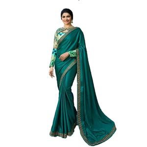 Prenda étnica bordado encaje borde indio Sari bajo precio fiesta desgaste piedra trabajo gasa telas con bordado trabajo blusa ApparelGarment - Product Image 4