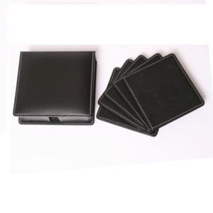 Posavasos con logotipo personalizable clásico simple de lujo de cuero PU para bebidas-Categoría de producto Tapetes y almohadillas - Product Image 1