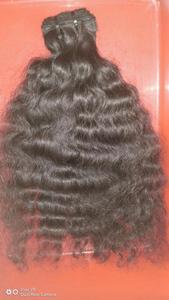 Cabello humano natural virgen indio con textura ondulada sin procesar - Product Image 2