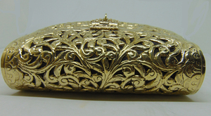 Hand Carving Vintage Indian Women Metal <b>Clutch</b> Bag - Product Image 4