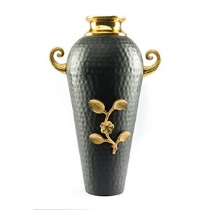 Vase à fleurs martelées en métal et aluminium, dispositif de décoration de mariage, pièce de centre de Table, décoration de salle, Vase de sol disponible, nouveau - Product Image 4