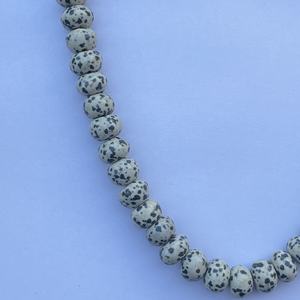 6mm 8mm 10mm piedra de jaspe dálmata Natural suave Rondelle con cuentas collar de piedras preciosas pulsera para la fabricación de joyas en línea Alibaba - Product Image 4