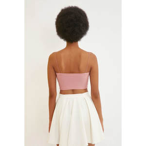 Top court pour femmes, débardeur Sexy sans manches, plusieurs couleurs, Design uni, côtelé, été - Product Image 4