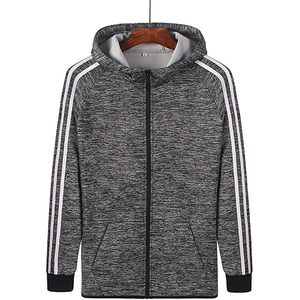 Wholesale Arm Stripes Sport Sweat Suit Set Men's Two Piece Hooded <b>Jacket</b> Pants Track Suit - Product Image 2