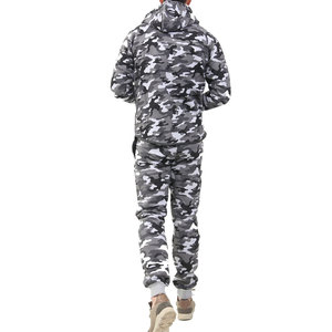 Ensemble de survêtement unisexe d'hiver écoresponsable grande taille camouflage avec sweat à capuche et pantalon zippé pour la maternité – Vente en gros - Product Image 3