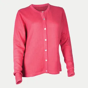 Sweter Pullover Kardigan Kasmir Berkelanjutan, Sweater Kasmir 100% Murni Leher Bulat Rajut Mewah Hangat Musim Dingin untuk Wanita