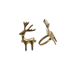 Anillo de servilletas con diseño de ciervo antiguo para mesa, para fiestas de boda, estilo moderno - Product Image 1