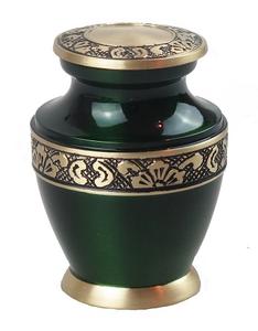 Leaf Print Green Color Enamel Finished Beautifully Hand Crafted <b>Mini</b> Keepsake Funeral <b>Urn</b> <b>for</b> Human <b>Ashes</b> Funeral Supplies - Product Image 5