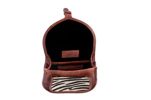 Bolso de mano Vintage de cuero genuino para mujer con cierre de sillín, bandolera de moda y diseño con estampado de animales - Product Image 5