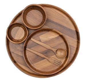 Luxury Brown Wooden Cutlery <b>Set</b> <b>6</b>-Piece Flatware <b>for</b> Home Hotel <b>for</b> <b>Dinner</b> Ware Serving Spoons Forks Kitchen Tabletop Decor - Product Image 4