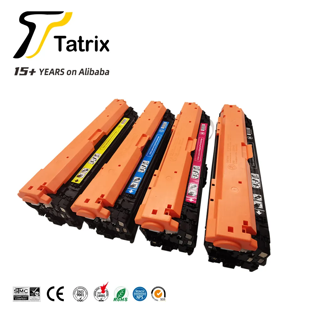 Tatrix 307A CE740A CE741A CE742A CE743A Premium Kartrid Toner Warna Laser Remanufaktur untuk Printer HP Laserjet CP5225