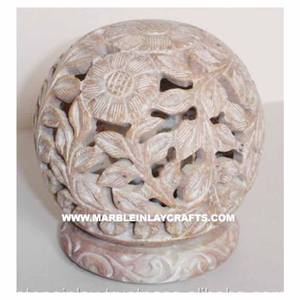 ที่ใส่เทียนทีไลท์หินสบู่ตกแต่งทรงกลม - Product Image 1