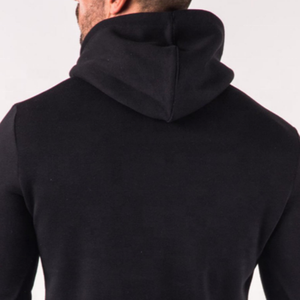 65% Cotton 35% Polyester Slim Fit Performance Hoodie Sports Pullover Custom Gym Hoodie - Product Image 5