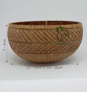 Bol en coquille de noix de coco écologique fabriqué à partir de déchets agricoles Produit naturel pour la maison Bol en noix de coco - Product Image 2