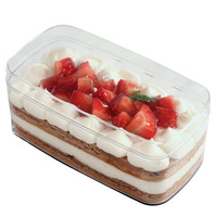 Boîte à gâteau en acrylique transparente carrée personnalisée pour les biscuits