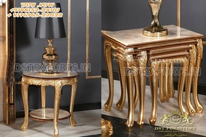 Meubles de salon de luxe faits à la main, taille king size, finition or antique royal, meubles de salon en teck, ensemble de canapés Dallas - Product Image 6