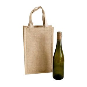Sac à vin en Jute naturel, 20 pièces, tissu imprimé, haute qualité, Logo, à bas prix - Product Image 1