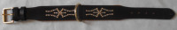Collier pour chien OWE de luxe, haute qualité, écologique, en cuir véritable super doux, motif uni, rivets, rembourré, personnalisé pour la promenade