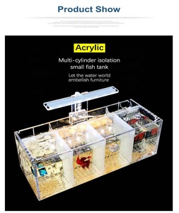 Acuarios cuatro compartimentos separados <span class=keywords><strong>casa</strong></span> ubicación de peces caja de cría de peces, pecera de acrílico - Product Image 3