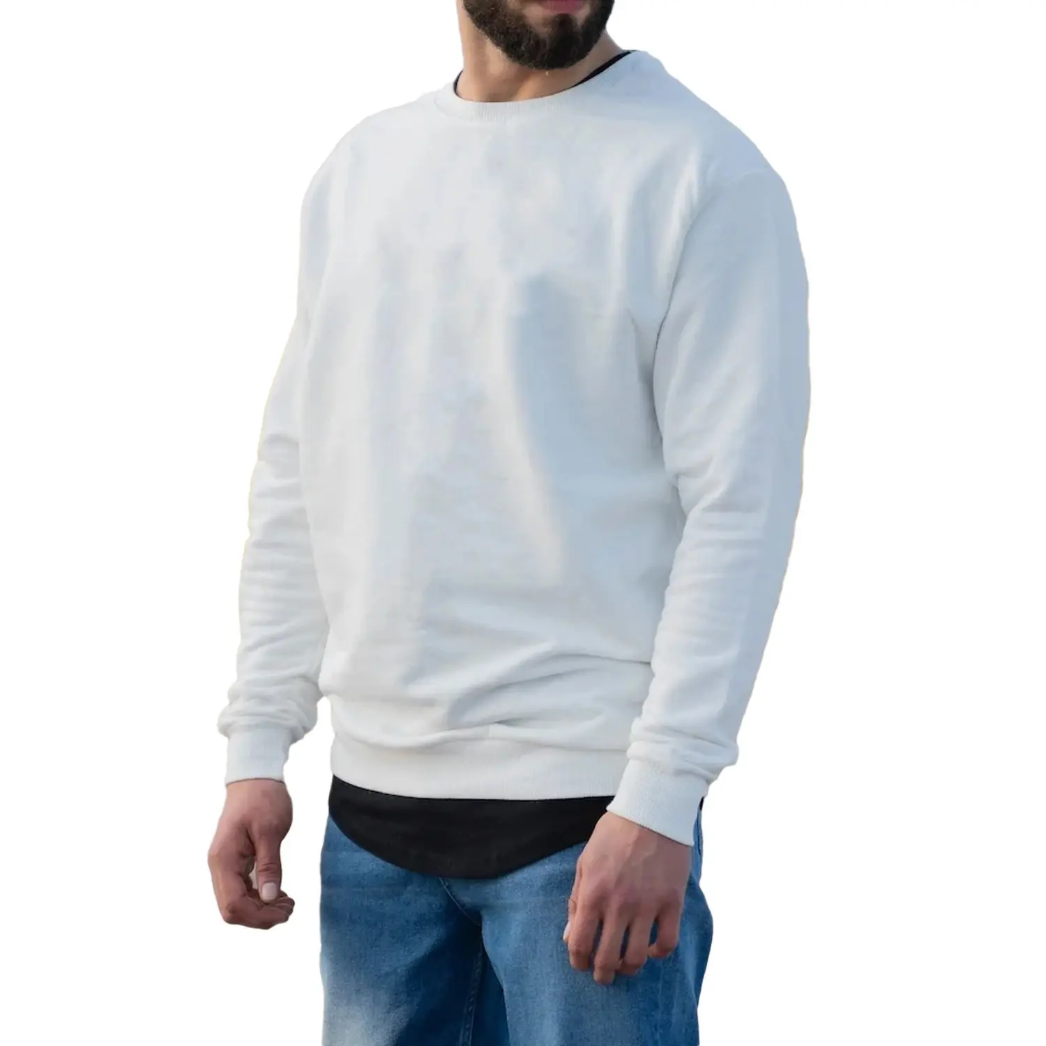 Sweatshirt with customized fabric 100% cotton, any type of polyester custom logo size any color