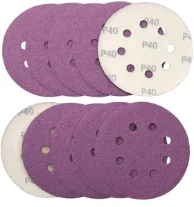 Purple 125mm Sanding Paper Disc In Ceramic Material Automotive Sanding Disc