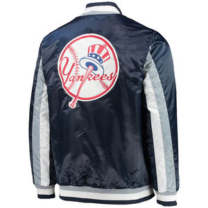 Veste de baseball en satin OEM Y2K avec coupe surdimensionnée et brillante broderie virale TikTok vente en gros de marque privée mode rapide pour l'hiver - Product Image 4