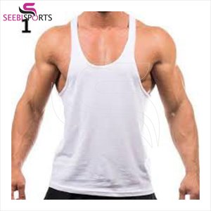 Hollow back ropa activa ropa de yoga gimnasio suelta moda hombres deporte camisetas sin mangas con personalizaciones completas - Product Image 5