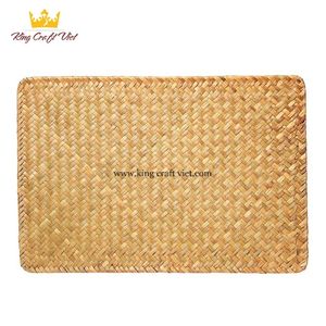 Rustic <b>Woven</b> Rectangle Seagrass Placemats for Dining Table, Natural Placemat Handmade <b>Coaster</b> Charger Plate Handcraft Table Mat - Product Image 4