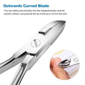 Cortaúñas profesional para uñas encarnadas gruesas y duras Cortaúñas de acero afilado Uso de cutículas en los dedos Pies Sostenibles - Product Image 6