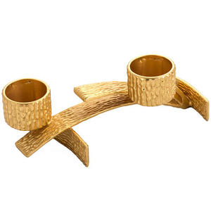 Portavelas de dos brazos, suministros de Iglesia, Brassworld, India - Product Image 5