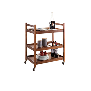 Carro para servir de la mejor calidad en hierro y madera Carro para servir alimentos con soporte de vidrio a buen precio - Product Image 2