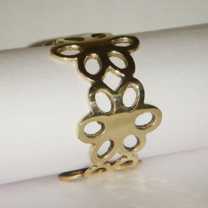 ที่ใส่ผ้าเช็ดปากดีไซน์คลาสสิกสีทองหรูหรา เป็นมิตรกับสิ่งแวดล้อม ทำจากทองเหลือง เหมาะสำหรับงานแต่งงาน งานเลี้ยงอย่างเป็นทางการ และการจัดโต๊ะอาหารอย่างหรูหรา - Product Image 1