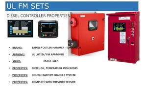 Ensemble de pompes à incendie Ulfm approuvé NFPA20, centrifuges à aspiration axiale, électriques, 50GPM-2000GPM, avec contrôleur, en fonte, pour - Product Image 6