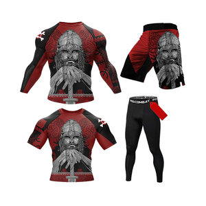 Vêtements de sport de compression Fitness survêtement ensemble Gym Football entraînement MMA couche de base haut bas pour adultes - Product Image 1