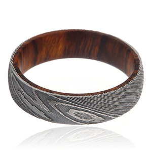 ราคาสมเหตุสมผลคุณภาพสูงน่ารักดามัสกัสคู่แหวน | คุณภาพสูงทำด้วยมือดามัสกัสเหล็กแหวน - Product Image 4