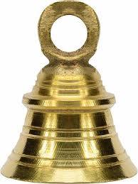 Campana de latón macizo de diseño antiguo, accesorio con mango de Krishna para temple home, superventas, precio al por mayor - Product Image 3