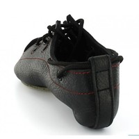 Chaussures souples à lacets pour la danse irlandaise. Chaussures de danse jazz en cuir noir, modernes, professionnelles, à semelle fendue en daim, pour la scène, style Kilts écossais