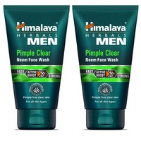 Nettoyant visage pour homme Himalaya à l'aloe vera et au neem, gel/huile à action rapide et forte pour éclaircir et blanchir, pour l'acné, les boutons et le nettoyage en profondeur