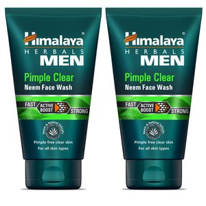 Himalaya น้ำยาล้างหน้าสำหรับผู้ชายว่านหางจระเข้สะเดาได้อย่างรวดเร็วและแข็งแรงเจล/น้ำมันบนสิวทำความสะอาดอย่างล้ำลึกสำหรับผิวที่เป็นสิว