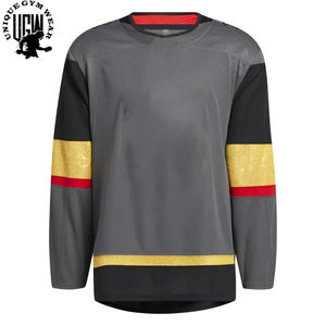 Venta caliente por encargo de gran tamaño negro juvenil hockey sobre hielo Jersey diseño liso desgaste de hockey sobre hielo - Product Image 4