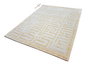 Alfombra profesional hecha a mano con mechones geométricos, alfombra de algodón bordada de pila alta-baja para sala de estar, técnicas de pila de bucle - Product Image 4