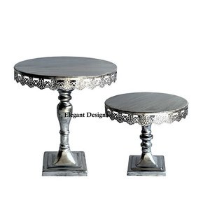 ขาตั้งเค้ก,ที่ตั้งเค้กแฮนด์เมดชุบนิกเกิลโลหะทรงสี่เหลี่ยมล่าสุด - Product Image 6