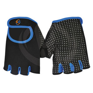 Gants d'entraînement personnalisés, sans doigts, pour femmes, relevage du poids, bon marché, violet, noir, bleu clair, Logo personnalisable - Product Image 1