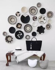 ร้อนขาย Multicolor น่ารักดอกไม้รอบหัตถกรรมหวายหวาย Seagrass แผ่นแขวนผนัง D. Angelina (WA: + 84327746158) - Product Image 5