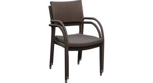 wicker stacking <b>chair</b> for outdoor/dining room bocha stacking arm <b>chair</b> - Product Image 2