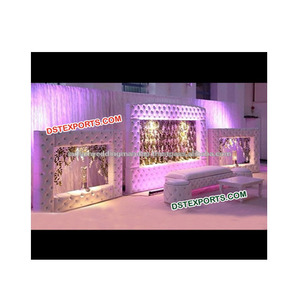 Asia cuero cristal boda telón de fondo cuadrado de cuero de la boda de Tuft Panel real Panel de cuero - Product Image 1