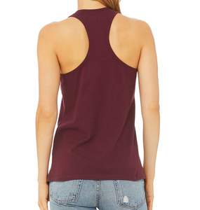 เสื้อกล้ามสีแดงเข้มผ้าเจอร์ซีย์ของผู้หญิง,เสื้อกล้ามไม่มีลายสำหรับใส่ไปยิมออกกำลังกายเสื้อกล้ามสำหรับผู้หญิงในสีและขนาดที่กำหนดเอง - Product Image 2