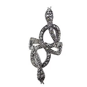 925 joyeria de plata esterlina animal pavimenta, el anillo de diamante de la serpiente fabricante